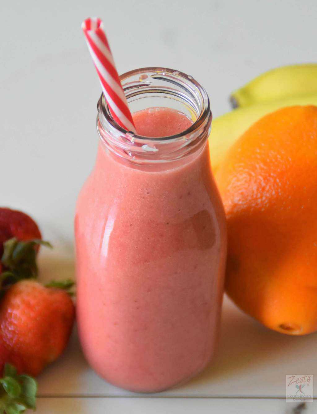 Strawberry Orange Smoothie With A Twist - Easy food receipes