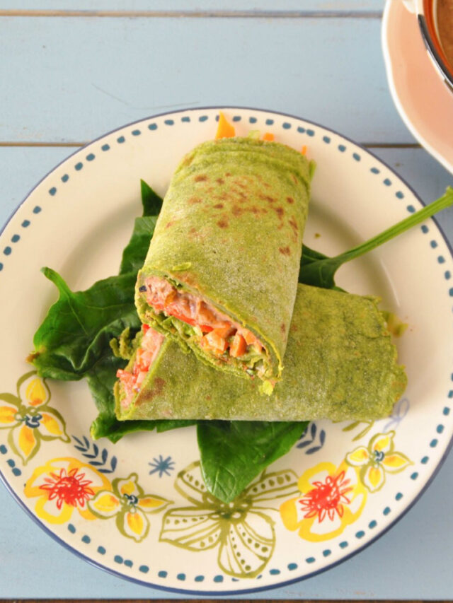 HOMEMADE SPINACH TORTILLA WRAP