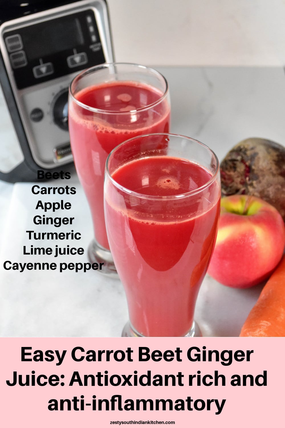 Easy Carrot Beet Ginger Juice Antioxidant rich and antiinflammatory