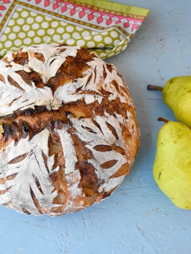 Pear Almond Sourdough Bread